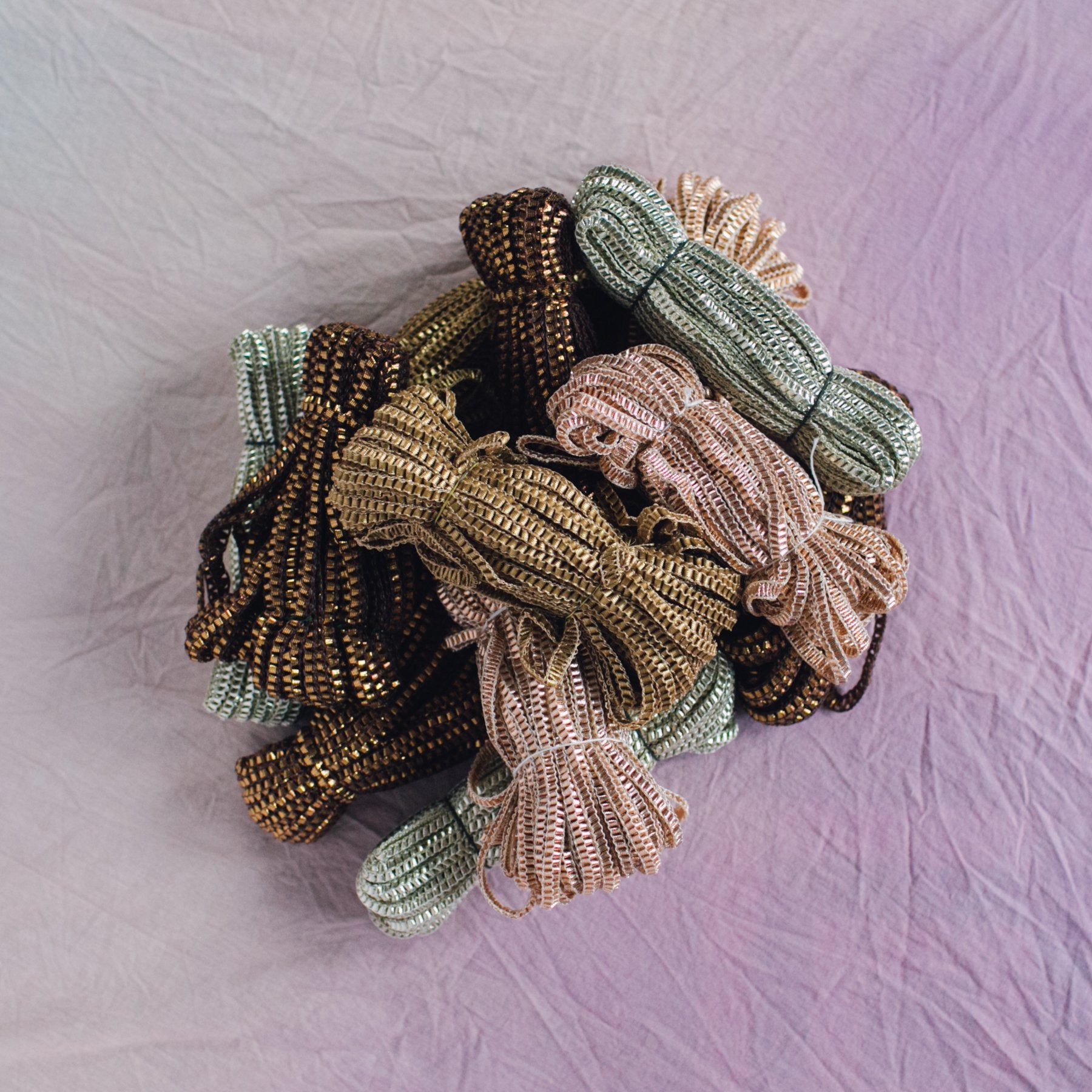 Exotic Metallic Braided Ribbon Trimming